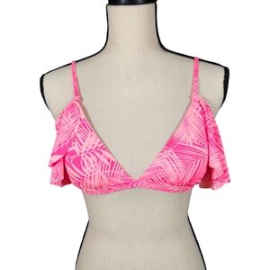 Ardene Tropical Triangle Bikini Top, Hot Pink, Small
